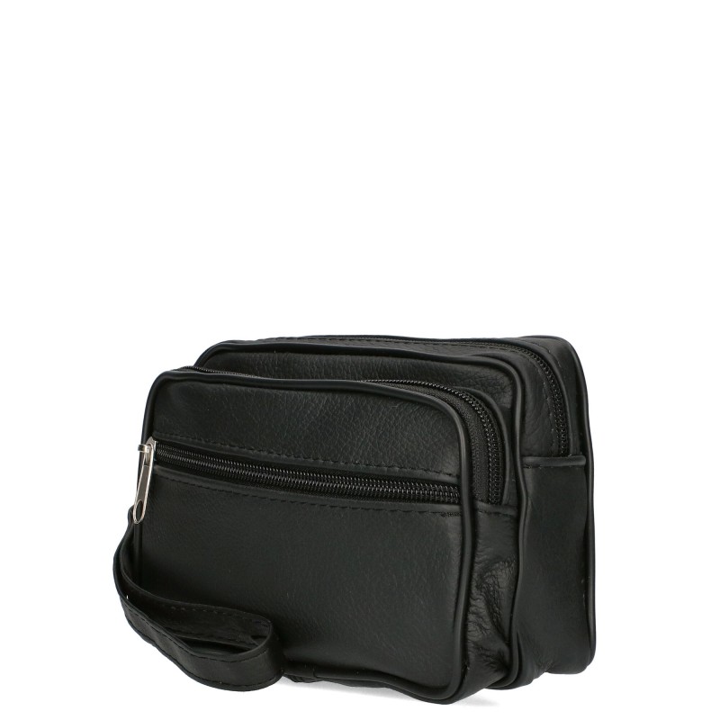 Men's sachet with a pocket on the front SS-19P Polish leather
