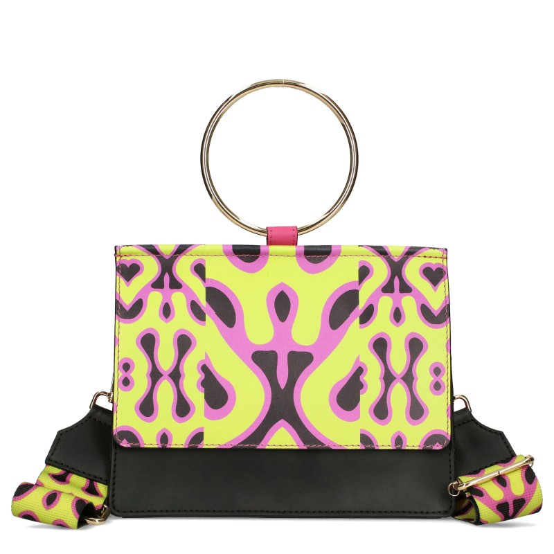 Leather bag ES0229SA 24WL EGO with an interesting print