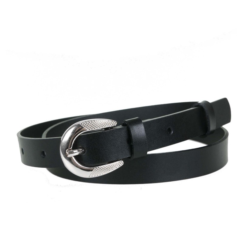 Women's belt PA1005-2 BLACK leather